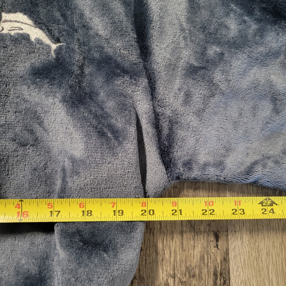 Tommy Bahama Mens Plush Fleece Robe Blue Plaid Trim Marlin Logo L/XL NWOT - Picture 7 of 8